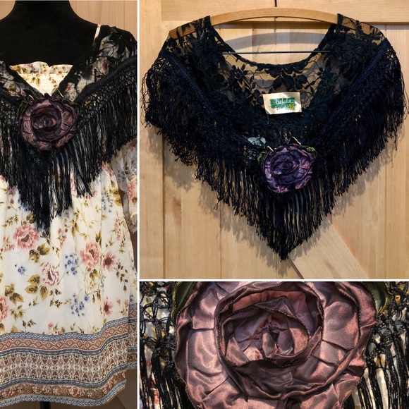 ajalahn Accessories - Black Fringe Collar